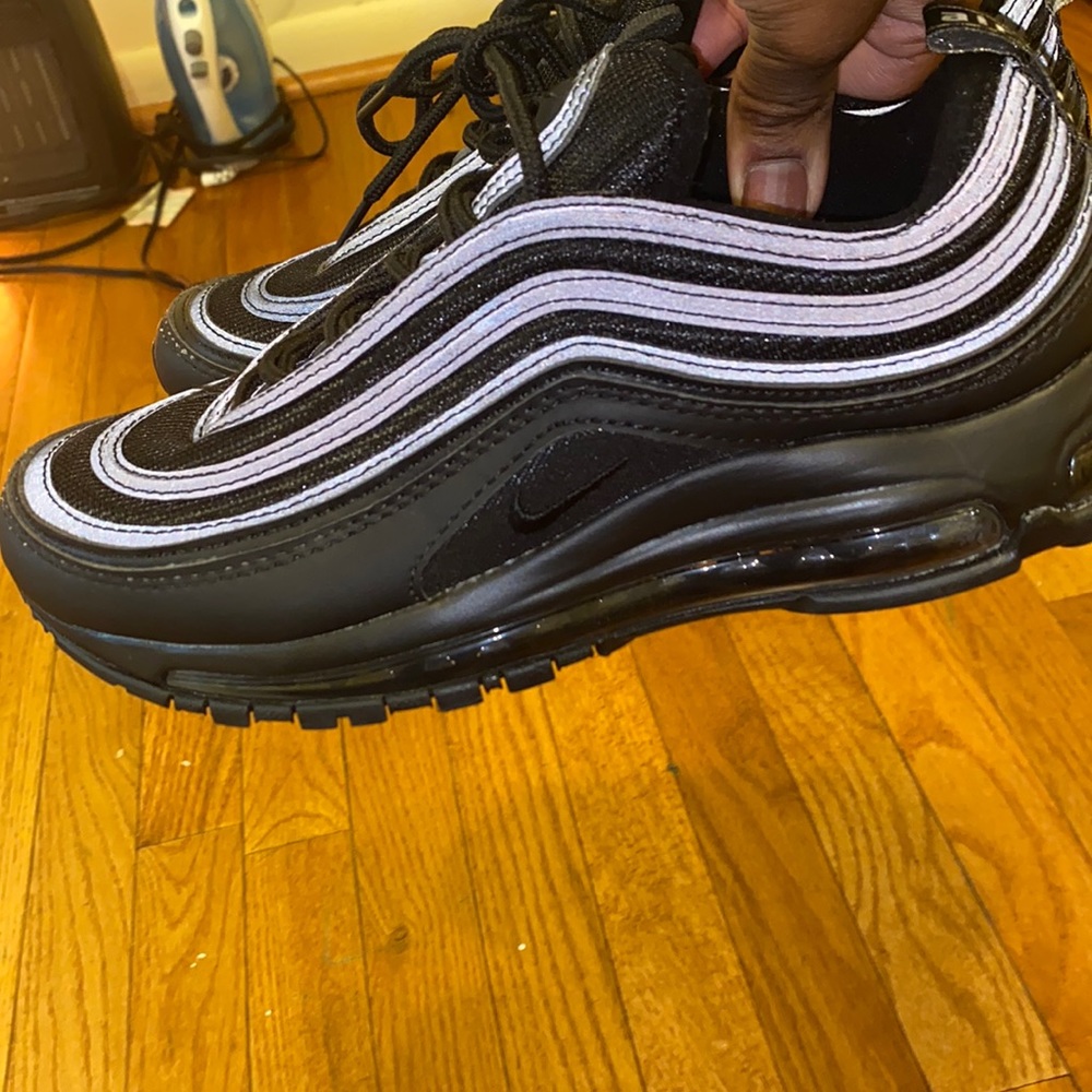 Nike air max 97 triple black reflective